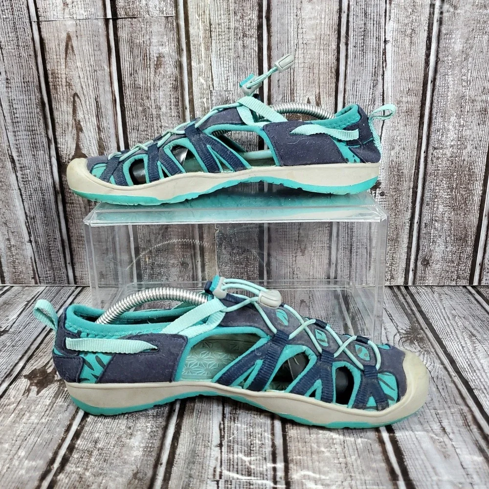 KEEN Youth Big Kid Moxie Waterproof Water Shoe Hiking Sandals Blue Aqua Size 5